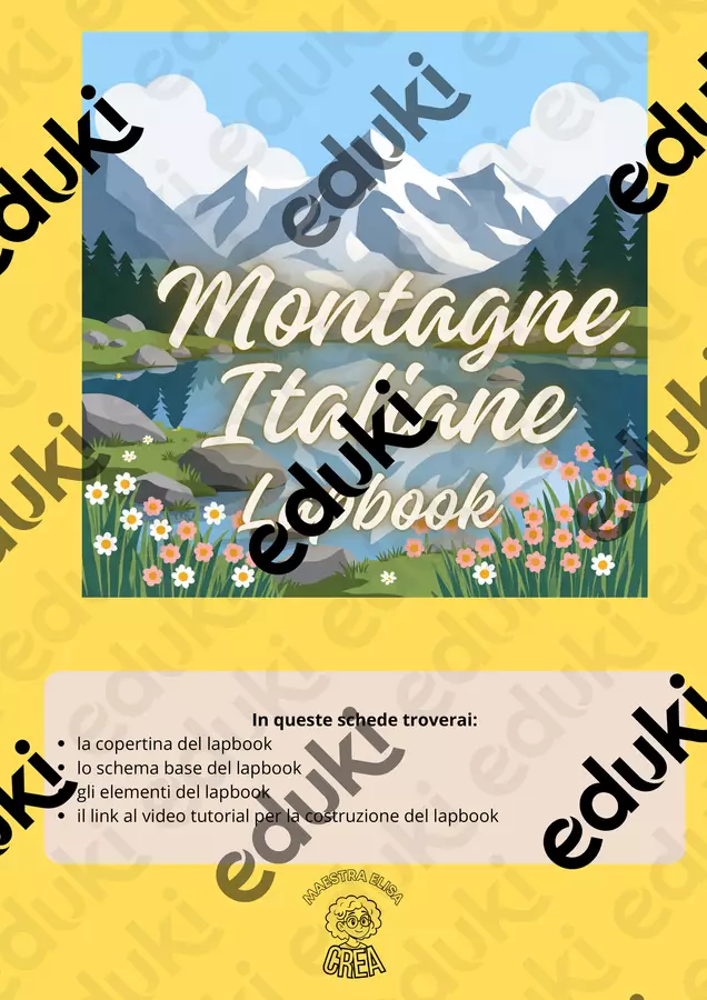 Geografia Italia fisica: Montagne italiane Lapbook Esercizi - Geografia Italia fisica: Montagne italiane Lapbook - Elisa Occhetti - Pagina di copertina