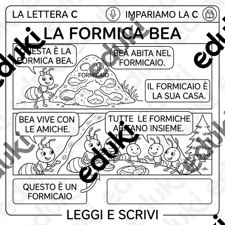 La Formica BEA Materiale di supporto/inclusione - La Formica BEA - Maestra Lella - Pagina di copertina