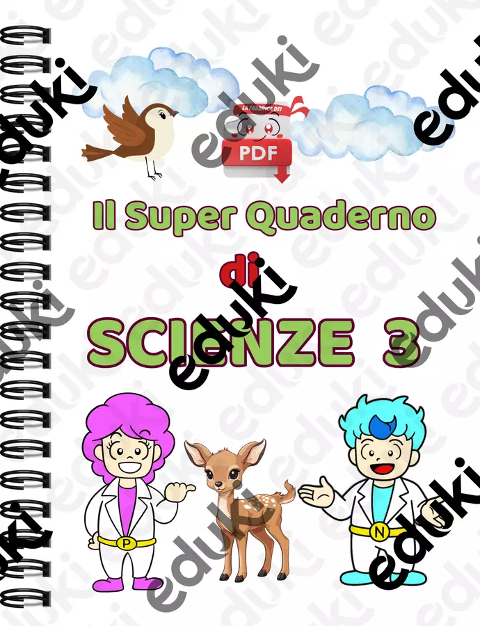 Super quaderno di SCIENZE 3 completo Esercizi - Super quaderno di SCIENZE 3 completo - La Fabbrica. dei PDF - Pagina di copertina
