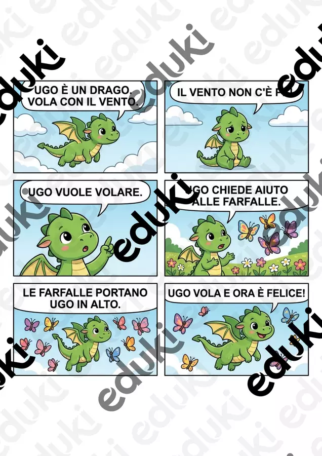 La storia di Ugo il drago Materiale di supporto/inclusione - La storia di Ugo il drago - Maestra Lella - Pagina di copertina