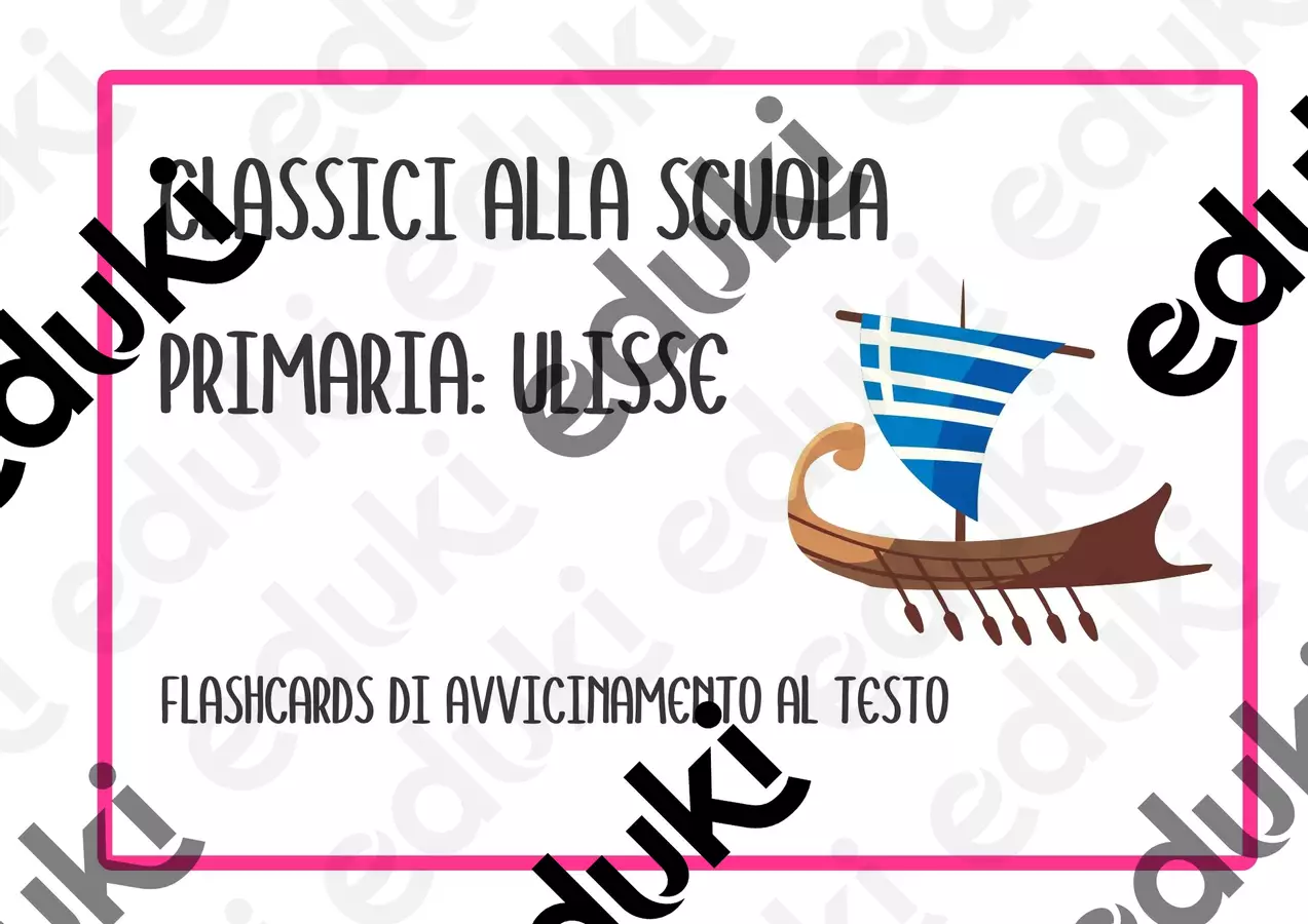 Personaggi Odissea - 1 Flashcard - Personaggi Odissea - 1 - Maestra_Antonella - Pagina di copertina