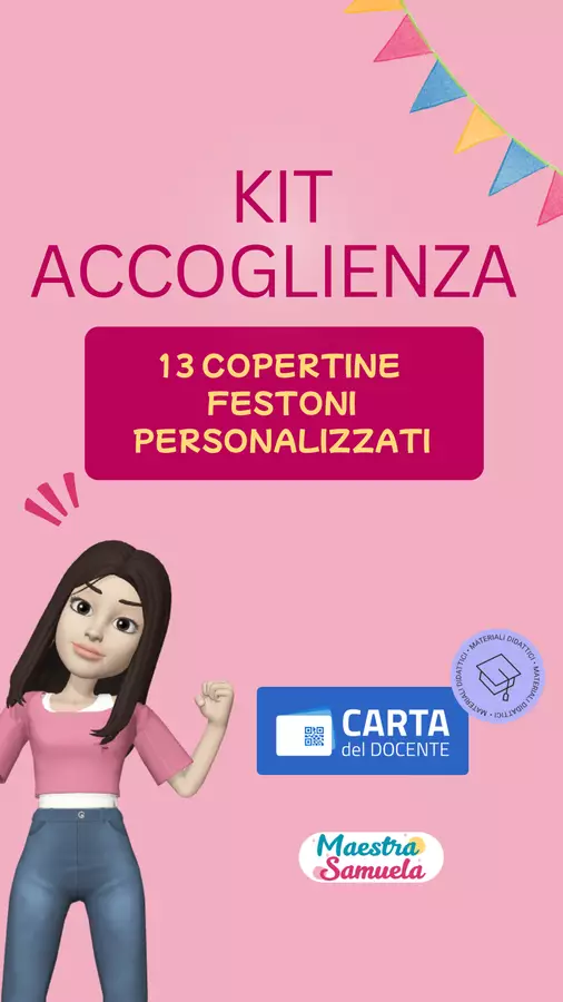 Materiale accoglienza - copertine e festoni 🌸 Materiale di supporto/inclusione - Materiale accoglienza - copertine e festoni 🌸 - Maestra Samuela - Pagina di copertina