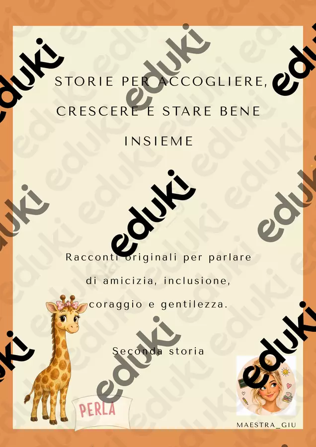 La storia di Perla Materiale di supporto/inclusione - La storia di Perla - Maestra_giu - Pagina di copertina