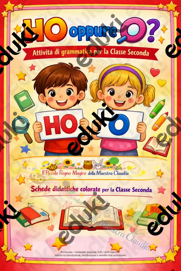 HO - O CLASSE SECONDA Esercizi - HO - O CLASSE SECONDA - Il Piccolo Regno Magico della Maestra Claudia - Pagina di copertina