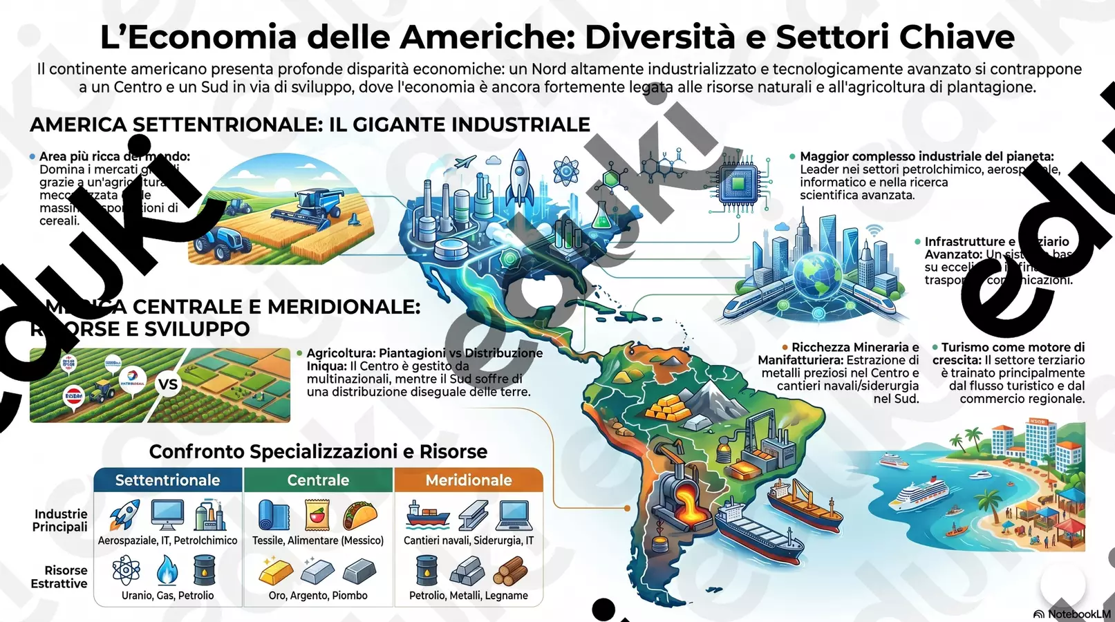 infografica economia america Materiale di supporto/inclusione - infografica economia america - profghidelligram_ - Pagina di copertina