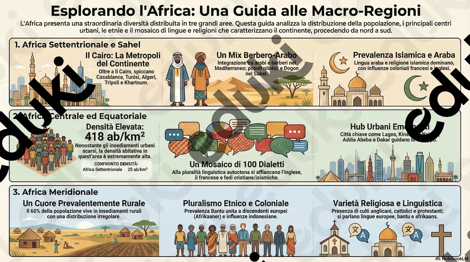 INFOGRAFICA POPOLAZIONE AFRICA Materiale di supporto/inclusione - INFOGRAFICA POPOLAZIONE AFRICA - profghidelligram_ - Pagina di copertina