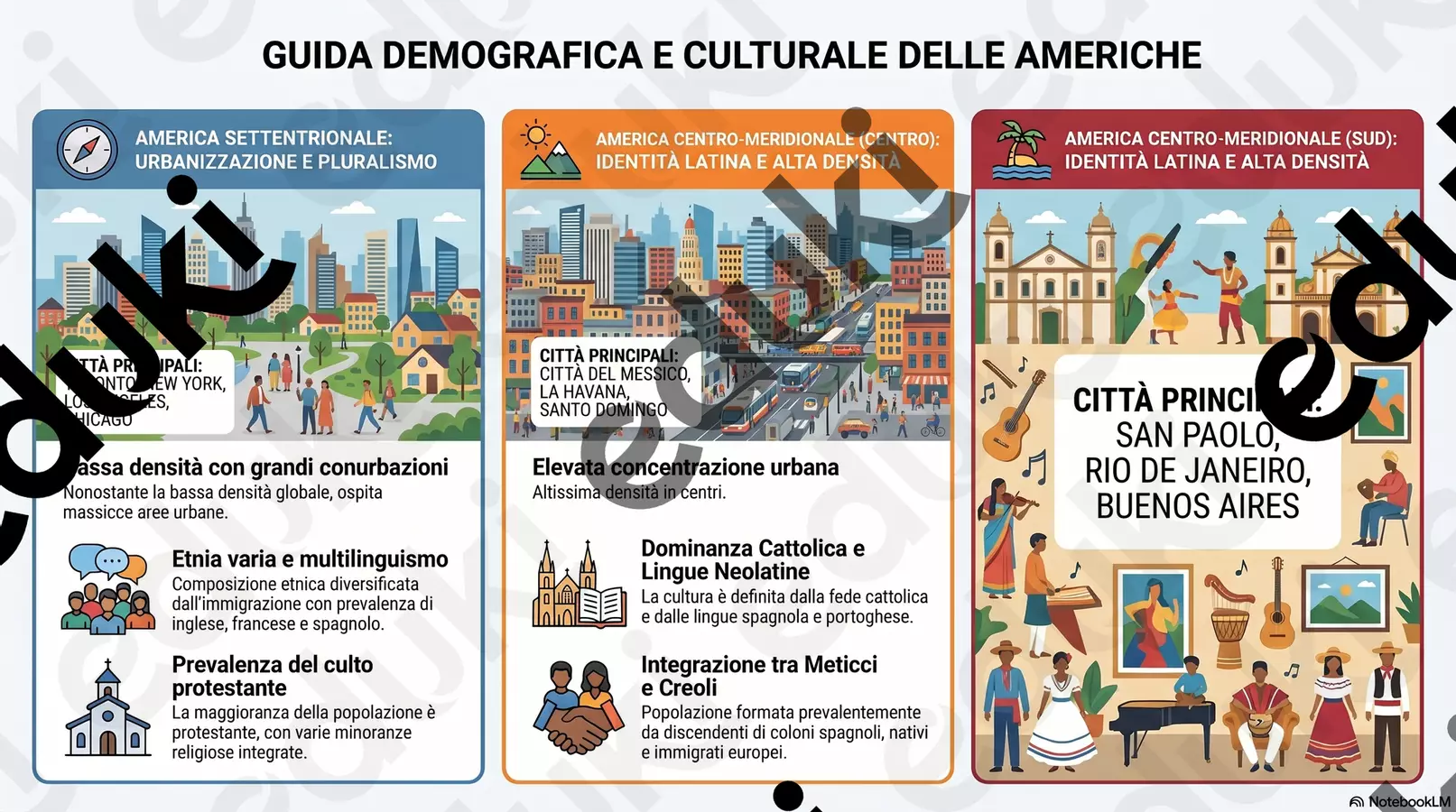 infografica popolazione America Materiale di supporto/inclusione - infografica popolazione America - profghidelligram_ - Pagina di copertina