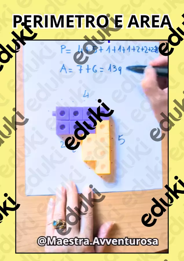 Perimetro e area con cubi classe 3 e 4 Esercizi - Perimetro e area con cubi classe 3 e 4 - maestra.avventurosa - Pagina di copertina