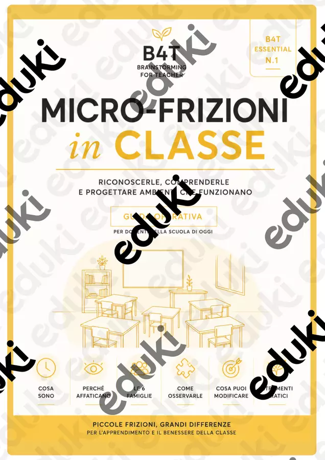 B4T ESSENTIAL 01 | MICRO-FRIZIONI IN CLASSE Materiale di supporto/inclusione - B4T ESSENTIAL 01 | MICRO-FRIZIONI IN CLASSE - Brainstorming for Teacher - Pagina di copertina