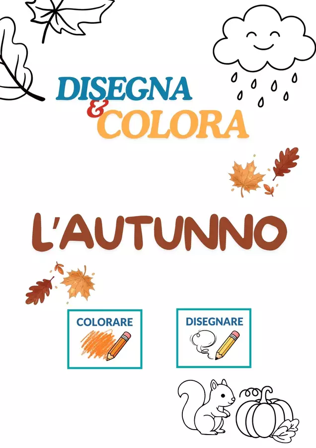 🍂 Disegna e Colora l'Autunno! 🍁 Materiale di supporto/inclusione - 🍂 Disegna e Colora l'Autunno! 🍁 - La sedia fuori posto - Pagina di copertina