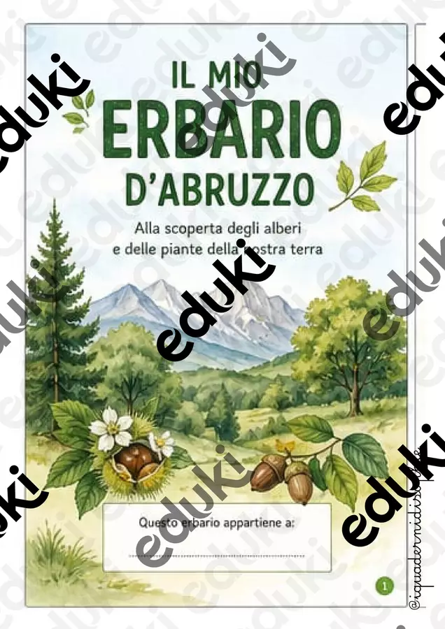 Il mio erbario d'Abruzzo Esperimenti - Il mio erbario d'Abruzzo - I quaderni di Sophie - Pagina di copertina