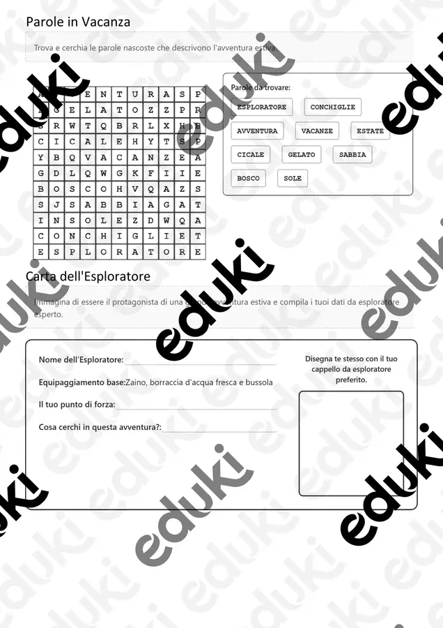 Diario di un Esploratore CLASSE QUINTA Esercizi - Diario di un Esploratore CLASSE QUINTA - Maestra Rosanna - Pagina di copertina