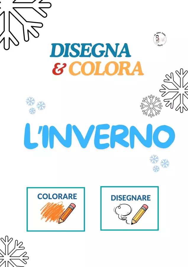 ❄️ Disegna e Colora l' Inverno ❄️ Materiale di supporto/inclusione - ❄️ Disegna e Colora l' Inverno ❄️ - La sedia fuori posto - Pagina di copertina