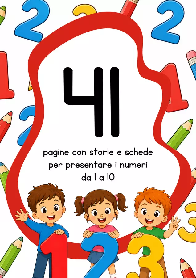 Storie per presentare i numeri da 1 a 10 - Accoglienza classe prima Esercizi - Storie per presentare i numeri da 1 a 10 - Accoglienza classe prima - MilleLibriPerBambini - Pagina di copertina