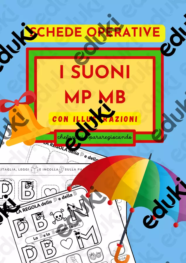 SCHEDE OPERATIVE - PAROLE CON MP MB Esercizi - SCHEDE OPERATIVE - PAROLE CON MP MB - chefacileimpararegiocando - Pagina di copertina