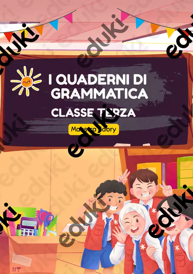 I Quaderni di italiano grammatica classe terza Programmi scolastici / Materiali per docenti - I Quaderni di italiano grammatica classe terza - Maestra Sabry - Pagina di copertina