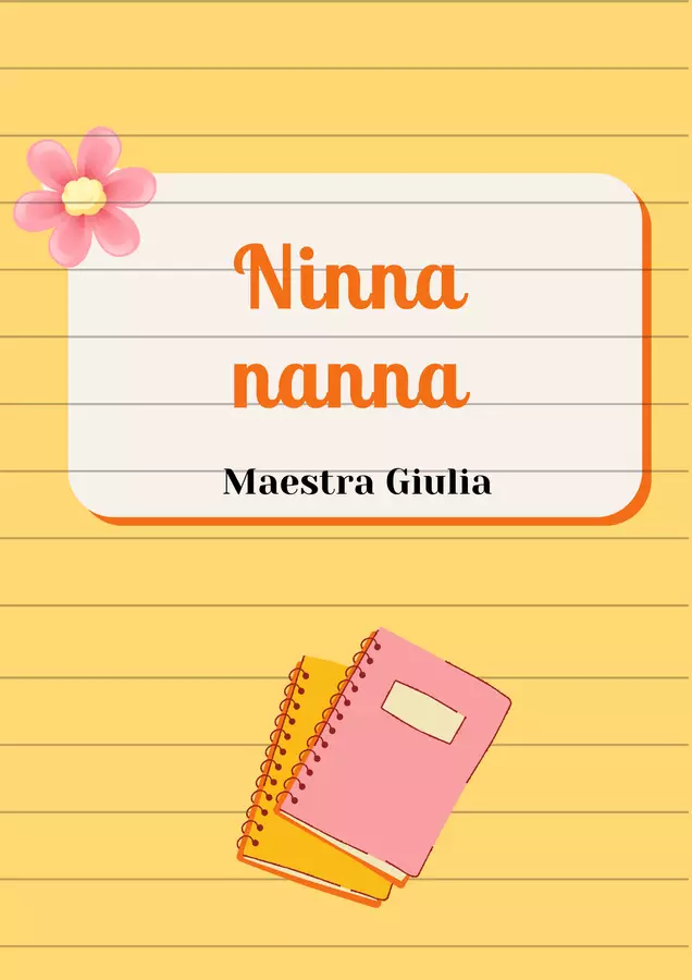 NINNA NANNA "PASSA LA CAROVANA" Flashcard - NINNA NANNA "PASSA LA CAROVANA" - maestragiulia_ - Pagina di copertina