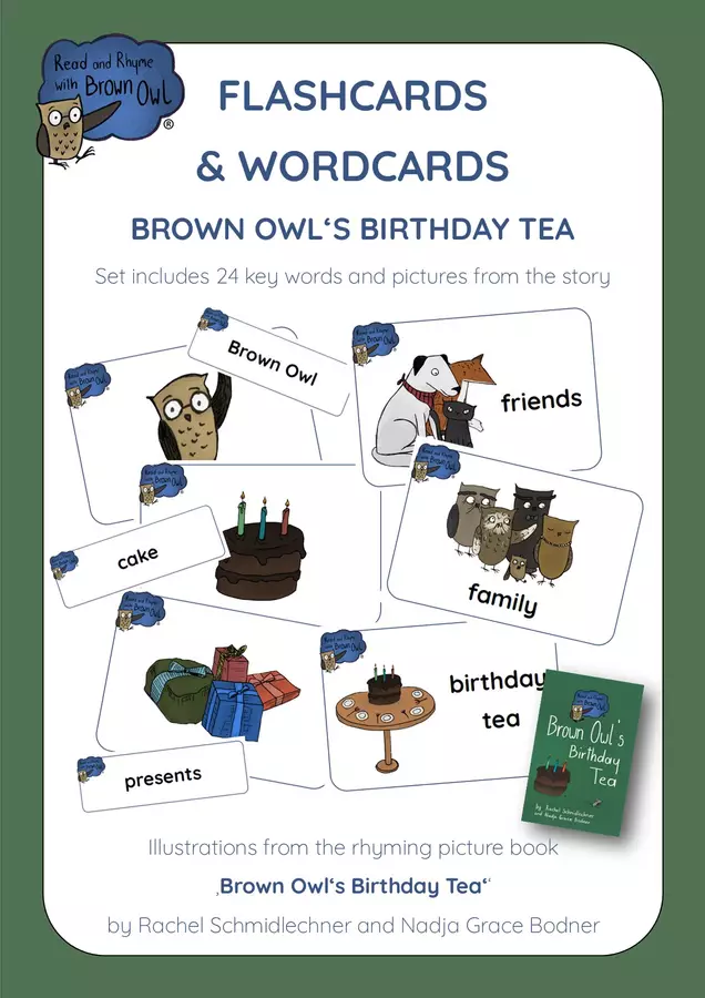 Brown Owl's Birthday Tea - FLASHCARDS and WORDCARDS Presentazioni / Lavagne - Brown Owl's Birthday Tea - FLASHCARDS and WORDCARDS - Read and Rhyme with Brown Owl - Pagina di copertina