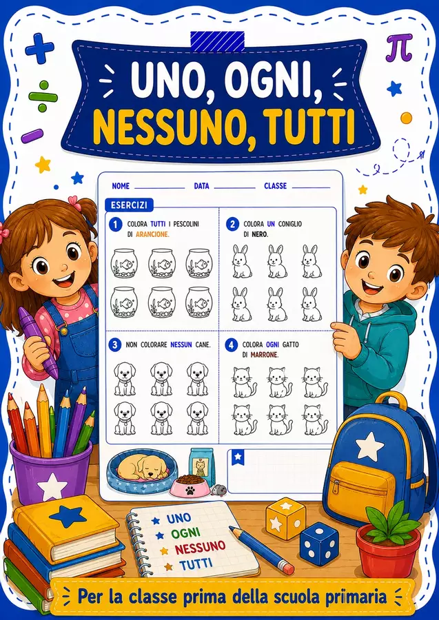 Uno, ogni, nessuno, tutti Esercizi - Uno, ogni, nessuno, tutti - STEM nello zaino - Pagina di copertina