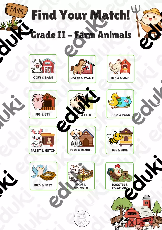 Find Your Match! - Grade 2 - Attività per creare coppie Flashcard - Find Your Match! - Grade 2 - Attività per creare coppie - Teacher Elisa Lab - Pagina di copertina