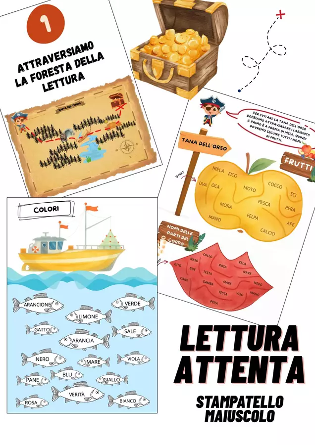 ALLENAMENTO LETTURA 1- FORESTA DELLA LETTURA - MAIUSCOLO Esercizi - ALLENAMENTO LETTURA 1- FORESTA DELLA LETTURA - MAIUSCOLO - MaestraDani - Pagina di copertina