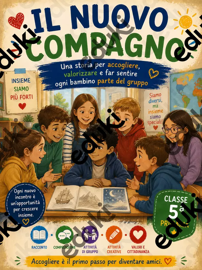 Il nuovo compagno - Racconto e materiale quinta primaria Testo - Il nuovo compagno - Racconto e materiale quinta primaria - Il viaggio didattico - Pagina di copertina
