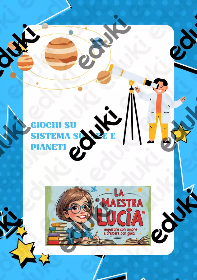 GIOCHI SUL SISTEMA SOLARE Quiz - GIOCHI SUL SISTEMA SOLARE - Lucia Durante - Pagina di copertina