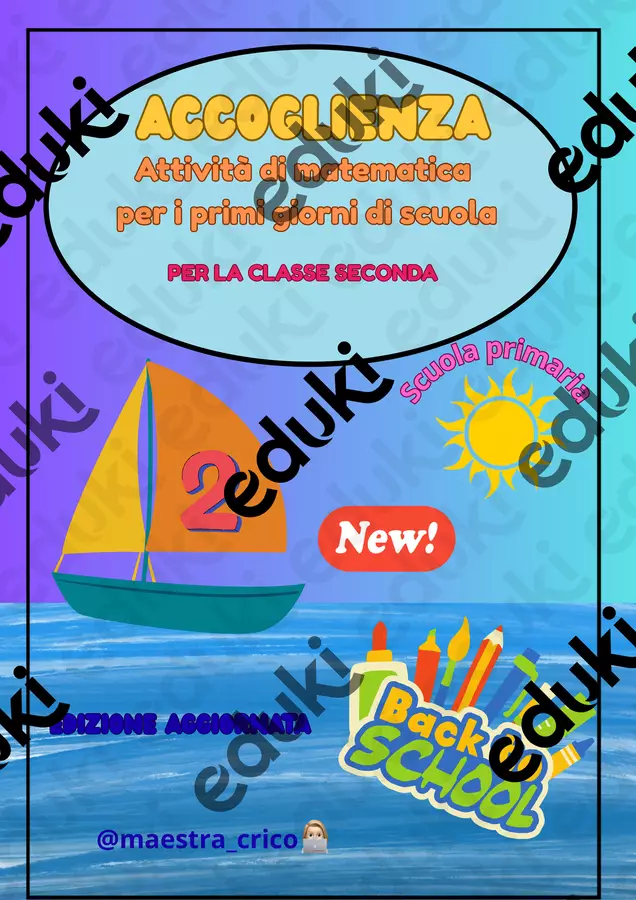 ACCOGLIENZA CLASSE SECONDA Materiale interattivo - ACCOGLIENZA CLASSE SECONDA - Maestracrico - Pagina di copertina