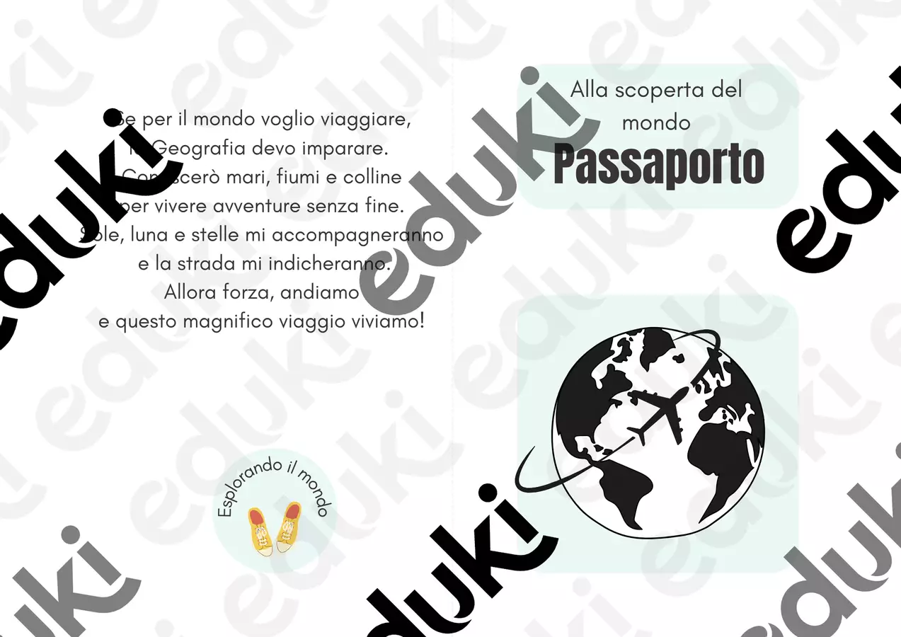 Passaporto geografia Esercizi - Passaporto geografia - maestra_chia - Pagina di copertina