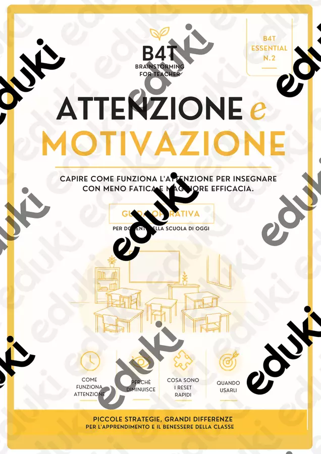 B4T ESSENTIAL 02 | Attenzione e Motivazione Esercizi - B4T ESSENTIAL 02 | Attenzione e Motivazione - Brainstorming for Teacher - Pagina di copertina