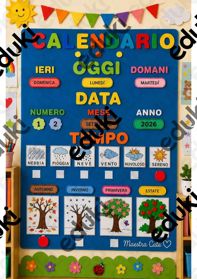 CALENDARIO. Materiale interattivo - CALENDARIO. - Maestra _Cate - Pagina di copertina