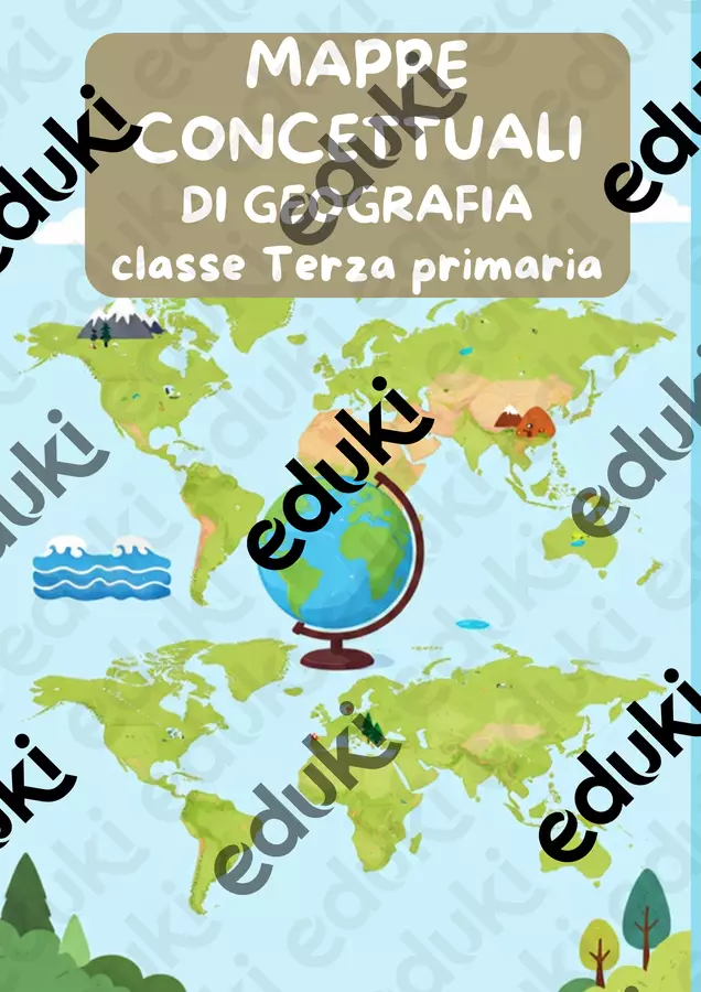 Le mappe di geografia. Classe terza primaria Mappe concettuali - Le mappe di geografia. Classe terza primaria - Maestra Mony - Pagina di copertina