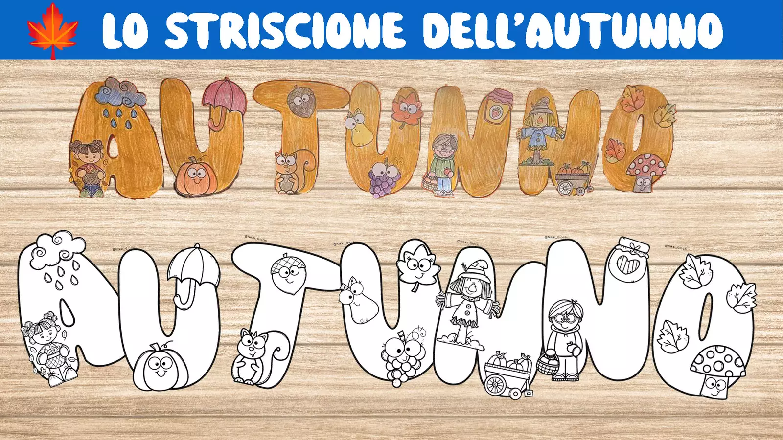 Lo striscione dell'Autunno Flashcard - Lo striscione dell'Autunno - Nikki_Giochi - Pagina di copertina