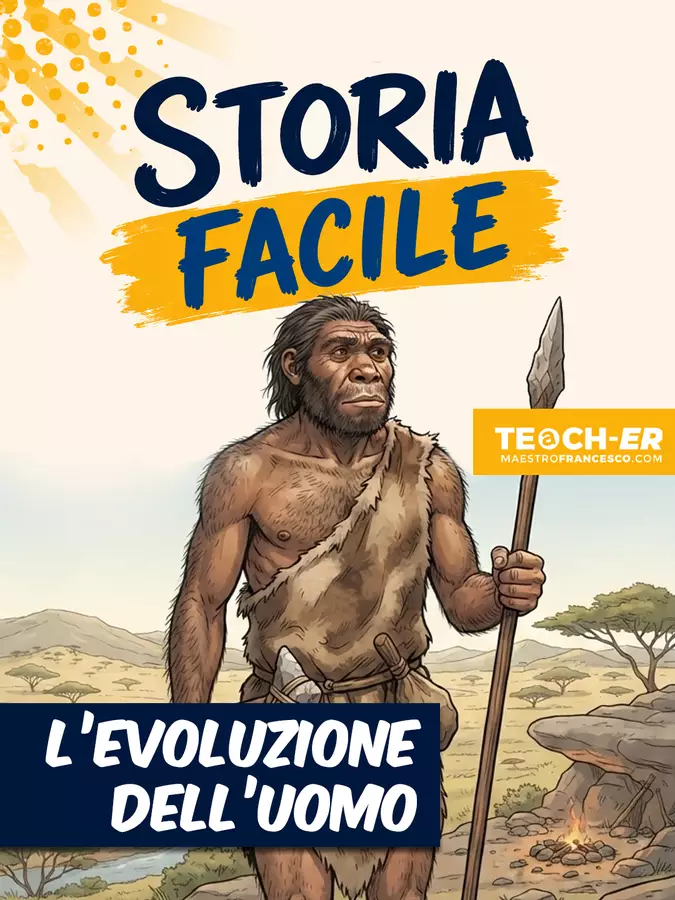 Storia Facile - L'Evoluzione dell'uomo Esercizi - Storia Facile - L'Evoluzione dell'uomo - Maestro Francesco - Pagina di copertina
