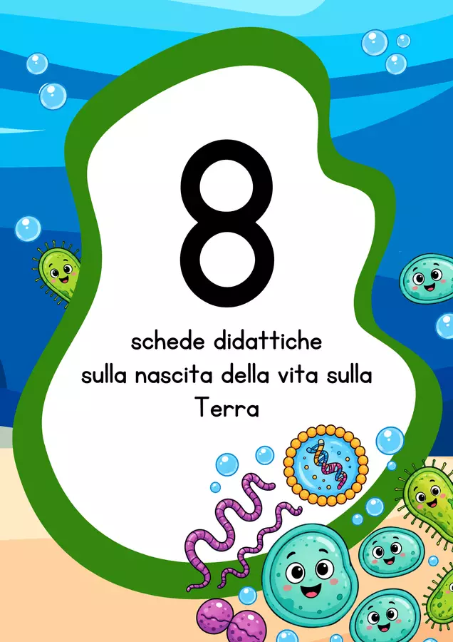 La nascita della vita sulla Terra - schede didattiche Esercizi - La nascita della vita sulla Terra - schede didattiche - MilleLibriPerBambini - Pagina di copertina