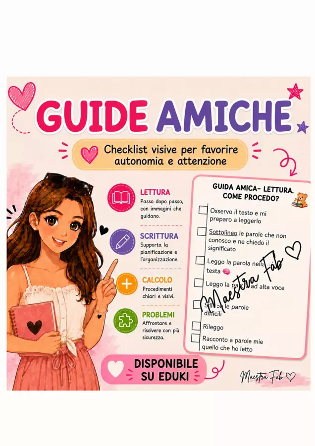 GUIDA AMICA Materiale di supporto/inclusione - GUIDA AMICA - Maestrafab🖤 - Pagina di copertina