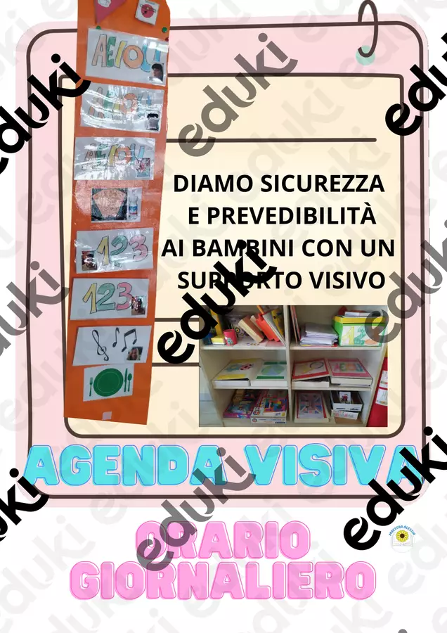 AGENDA VISIVA GIORNALIERA E COPERTINE QUADERNONI Flashcard - AGENDA VISIVA GIORNALIERA E COPERTINE QUADERNONI - Alessia Presa - Pagina di copertina