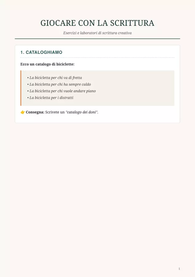 Giocare con la scrittura: esercizi di scrittura creativa Esercizi - Giocare con la scrittura: esercizi di scrittura creativa - Prof. Fanu - NicolettaFanuele - Pagina di copertina