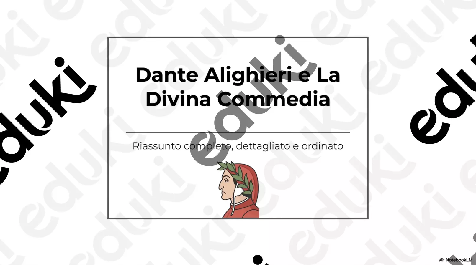 Letteratura - 2 anno - Dante Alighieri - slide Materiale di supporto/inclusione - Letteratura - 2 anno - Dante Alighieri - slide - Fare Sostegno - Pagina di copertina