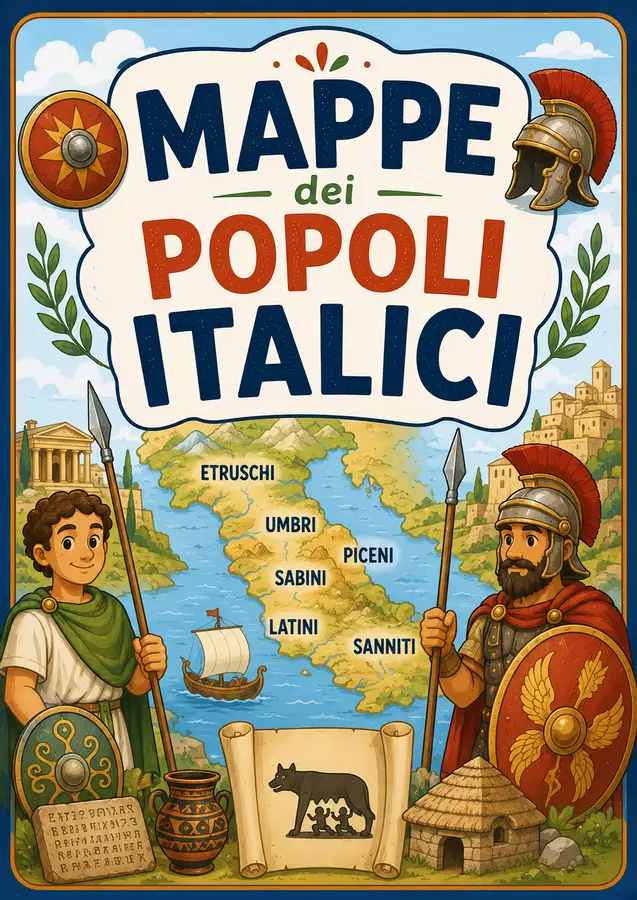 Mappe sui popoli italici Testo - Mappe sui popoli italici - MilleLibriPerBambini - Pagina di copertina