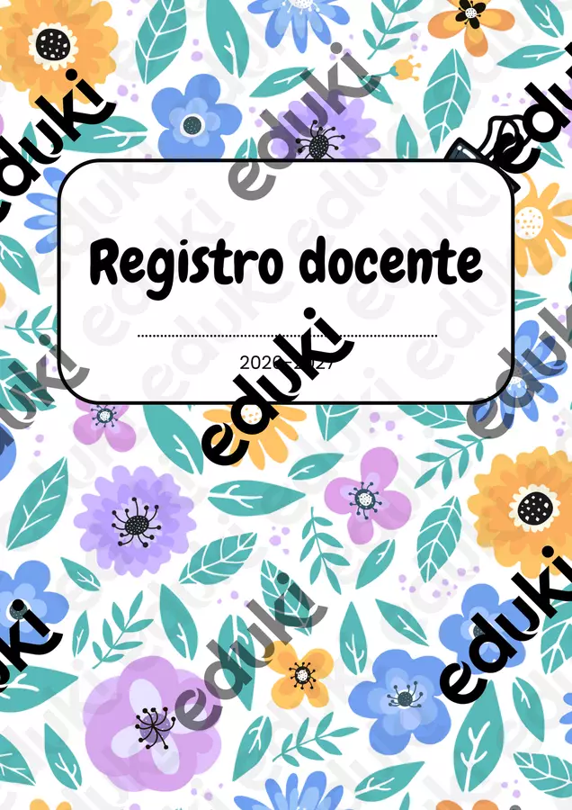 Registro docenti 2026/2027 scuola primaria Programmi scolastici / Materiali per docenti - Registro docenti 2026/2027 scuola primaria - maestra_maddalena - Pagina di copertina