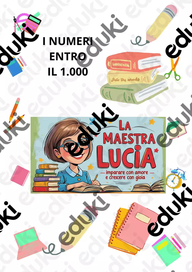 I NUMERI ENTRO IL 1000 Esercizi - I NUMERI ENTRO IL 1000 - Lucia Durante - Pagina di copertina