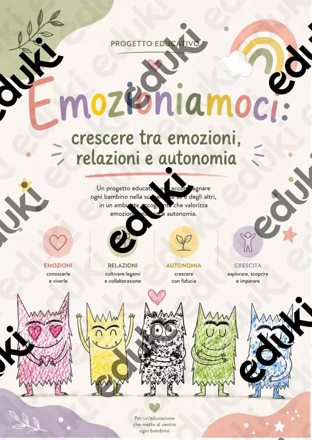 Progetto educativo annuale per il nido d'infanzia Emozioniamoci: crescere tra emozioni, relazioni e autonomia Programmi scolastici / Materiali per docenti - Progetto educativo annuale per il nido d'infanzia Emozioniamoci: crescere tra emozioni, relazioni e autonomia - Erika - La tua pedagogista - Pagina di copertina
