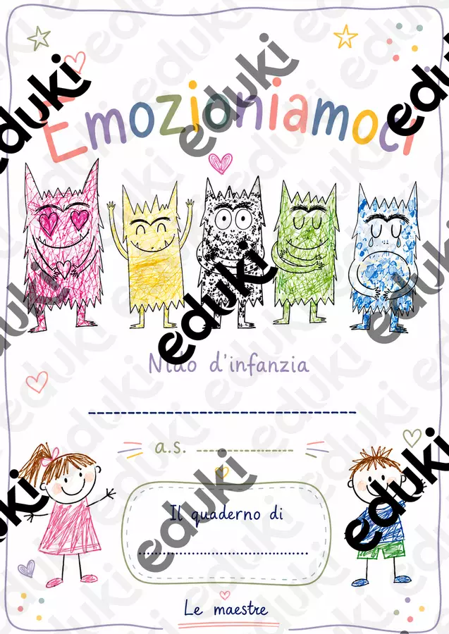 Emozioniamoci – Copertina Quaderno nido d'infanzia Programmi scolastici / Materiali per docenti - Emozioniamoci – Copertina Quaderno nido d'infanzia - Erika - La tua pedagogista - Pagina di copertina