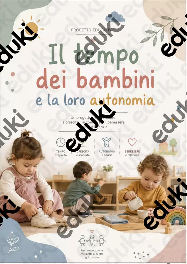 Progetto educativo annuale per il nido d'infanzia Programmi scolastici / Materiali per docenti - Progetto educativo annuale per il nido d'infanzia - Erika - La tua pedagogista - Pagina di copertina