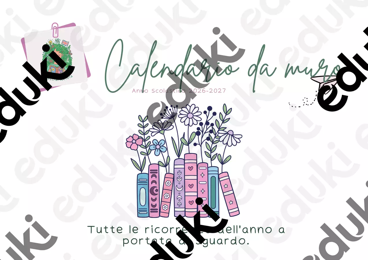 PLANNER DA MURO + AGENDA DEL DOCENTE 2026-27 Programmi scolastici / Materiali per docenti - PLANNER DA MURO + AGENDA DEL DOCENTE 2026-27 - maestraricciola - Pagina di copertina