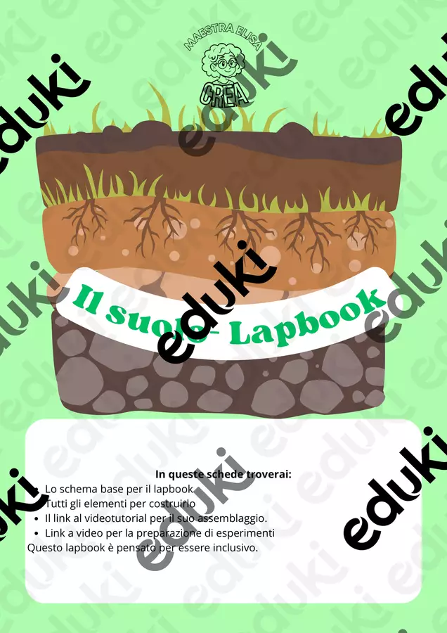 Suolo: lapbook di scienze sul suolo Materiale di supporto/inclusione - Suolo: lapbook di scienze sul suolo - Elisa Occhetti - Pagina di copertina