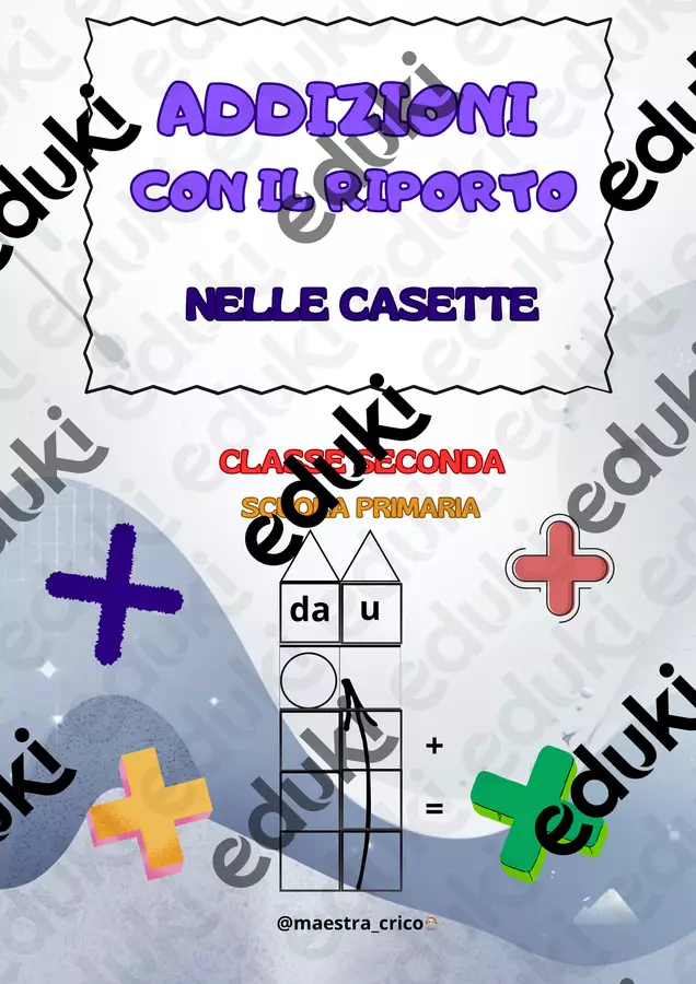ADDIZIONI CON IL RIPORTO Materiale di supporto/inclusione - ADDIZIONI CON IL RIPORTO - Maestracrico - Pagina di copertina