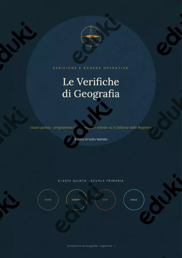 Le Verifiche sulle regioni italiane Opere didattiche / Libri di testo - Le Verifiche sulle regioni italiane - Maestra Sofia - Pagina di copertina