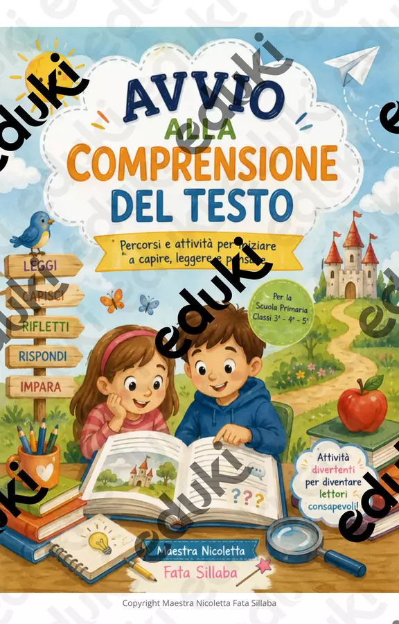 AVVIO ALLA COMPRENSIONE DEL TESTO Materiale di supporto/inclusione - AVVIO ALLA COMPRENSIONE DEL TESTO - Maestra Nicoletta Fata Sillaba - Pagina di copertina